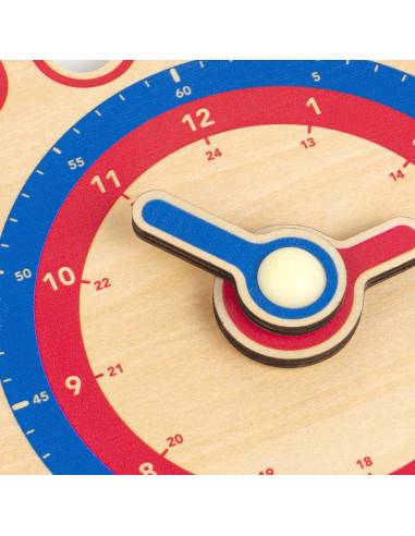 Horloge éducative double lecture pour apprendre à lire l’heure et comprendre le temps