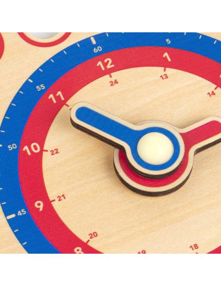 Horloge éducative double lecture pour apprendre à lire l’heure et comprendre le temps