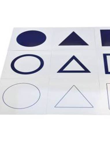 Cartes Montessori précises et durables pour accompagner le plateau de présentation du cabinet de géométrie