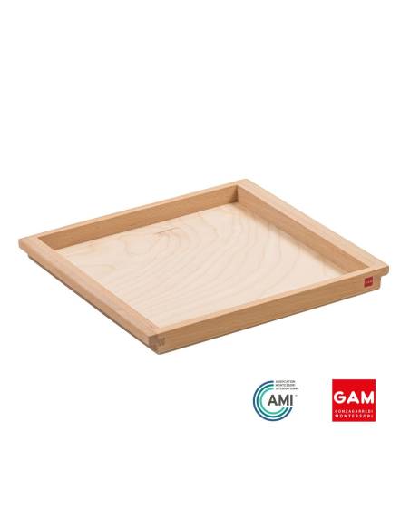 Plateau en bois taille medium - 25 x 28 x 2 cm - GAM Montessori - 1MM0992
