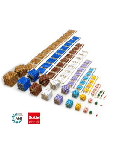 Matériel complet des perles en nylon - GAM Montessori - 1MM1111