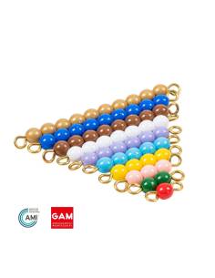 Escalier de perles colorées 1 à 10 - GAM Montessori - 1MM1263