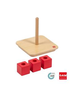Cubes sur tige verticale - GAM Montessori - 1MM2831 2