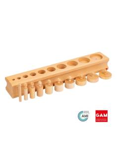 Bloc d'encastrement n°3 des blocs de cylindres - GAM Montessori - 1MM0203