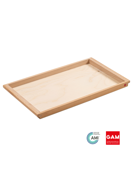 Grand plateau en bois : 25 x 43 x 2 cm - GAM Montessori - 1MM100