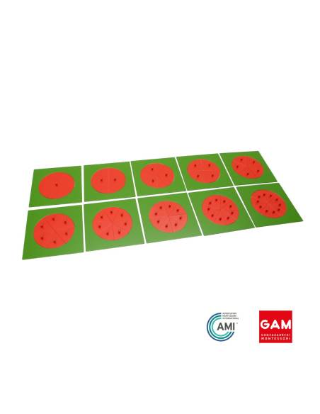 Cercles des fractions - GAM Montessori - 1MM149