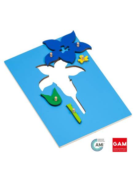 Puzzle de botanique la fleur - GAM Montessori - 1MM212B