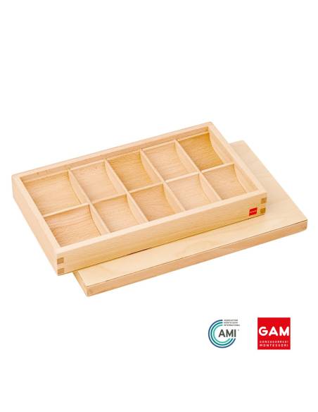 Boîte 10 compartiments pour symboles de grammaire - GAM Montessori - 1MM05911