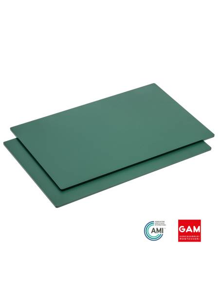 Ensemble de 2 Ardoises vierges pour écrire à la craie - GAM Montessori - 1MM05412