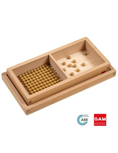 Boite de perles pour deuxième table de Seguin - GAM Montessori - 1MM107