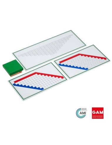 Tables de mémorisation de la soustraction - GAM Montessori - 1MM121