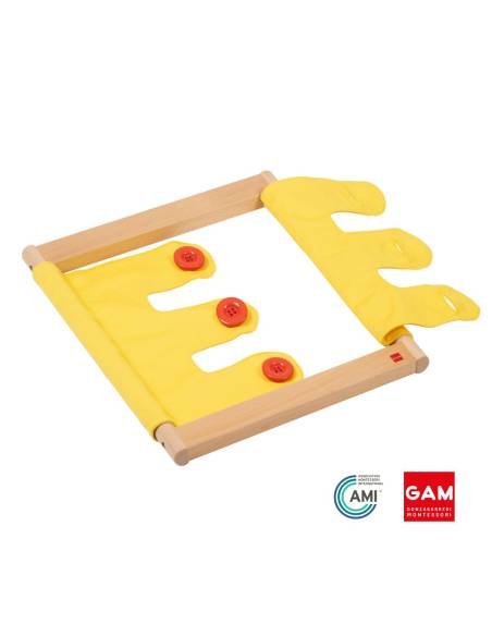 Mon premier cadre d'habillage 3 boutons - GAM Montessori - 1MM275