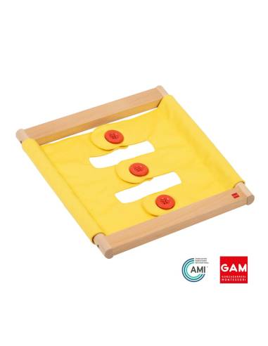 Mon premier cadre d'habillage 3 boutons - GAM Montessori - 1MM275