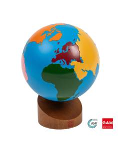 Globe Coloré des continents - GAM Montessori - 1MM2203B