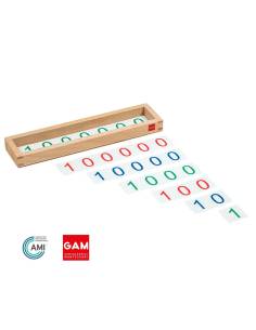 Cartes du matériel des hiérarchies - GAM Montessori - 1MM1322