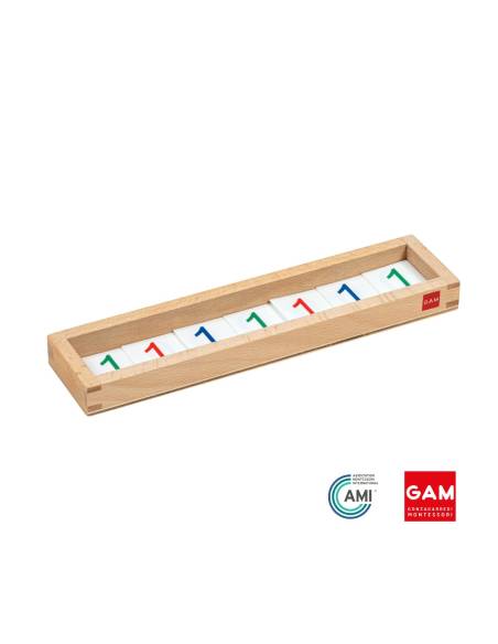 Cartes du matériel des hiérarchies - GAM Montessori - 1MM1322