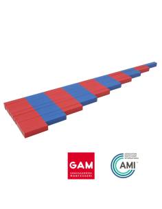 Barres numériques rouges et bleues - GAM Montessori - 1MM080