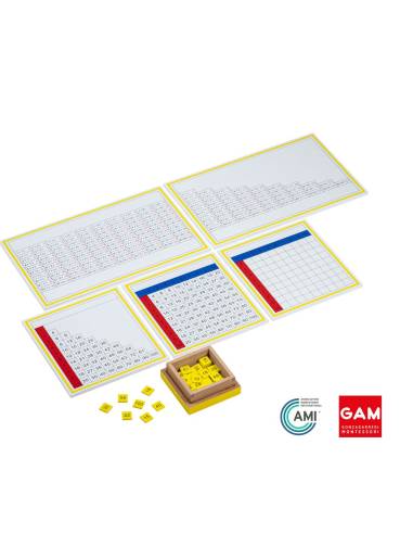 Tables de mémorisation de la multiplication - GAM Montessori - 1MM124