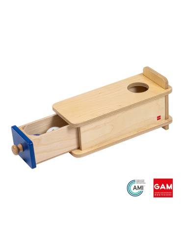 Boite permanence de l'objet avec tiroir et balles - GAM Montessori - 1MM251