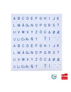 Alphabet international imprimé : bleu - GAM Montessori - 1MM0552