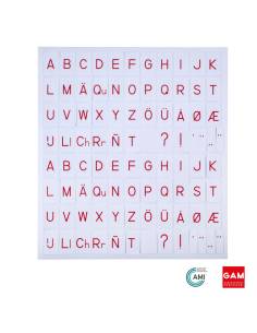 Alphabet international imprimé : rouge - GAM Montessori - 1MM0551