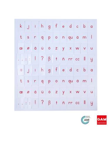 Alphabet international imprimé : rouge - GAM Montessori - 1MM0551