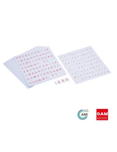 Alphabet international imprimé : rouge - GAM Montessori - 1MM0551