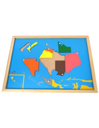 Puzzle de l’Océanie Montessori – découverte des pays et îles dès 3 ans