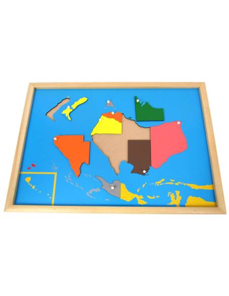 Puzzle de l’Océanie Montessori – découverte des pays et îles dès 3 ans