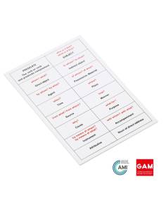Tableau analyse de la phrase (anglais) - GAM Montessori - 1MM0611EN