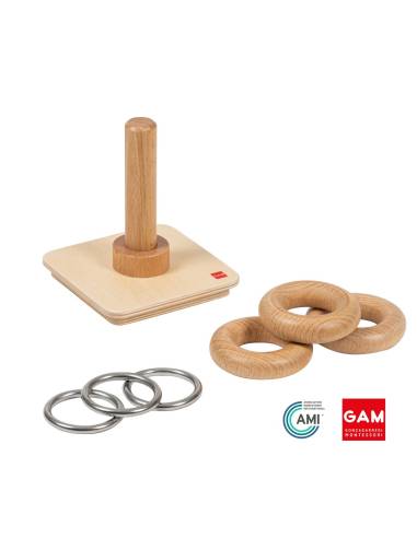 Anneaux sur tige verticale - GAM Montessori - 1MM280