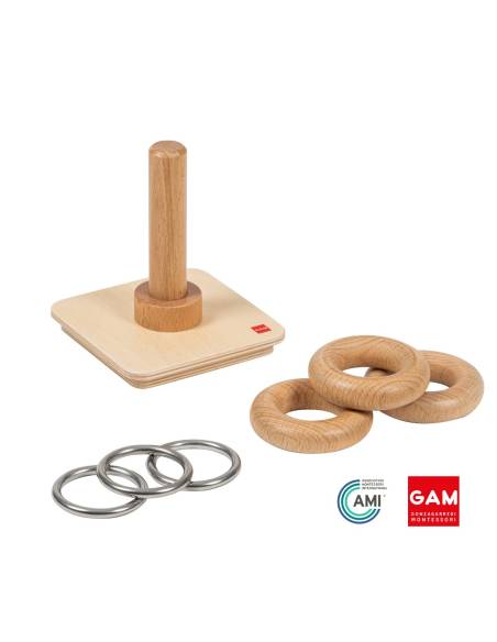 Anneaux sur tige verticale - GAM Montessori - 1MM280