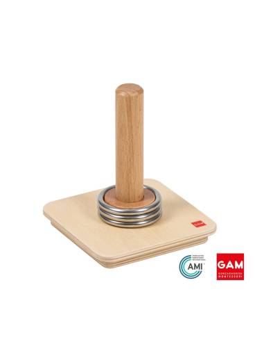 Anneaux sur tige verticale - GAM Montessori - 1MM280