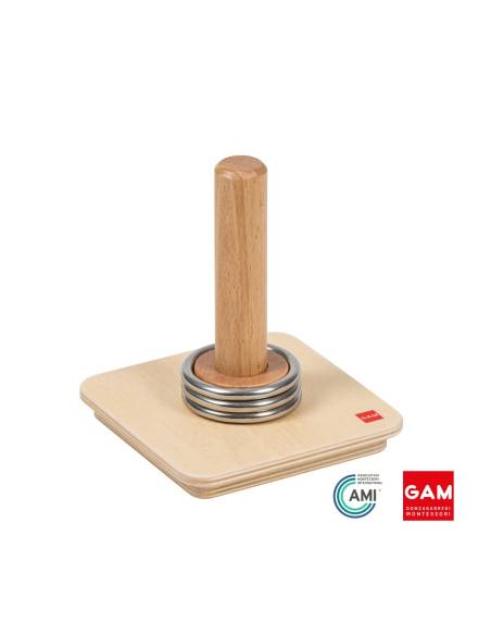 Anneaux sur tige verticale - GAM Montessori - 1MM280