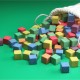 150 cubes colorés en re-wood
