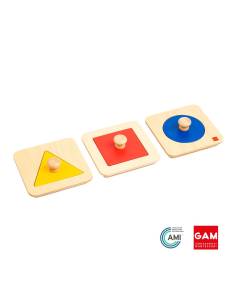 3 puzzles de forme géométrique - GAM Montessori - 1MM270