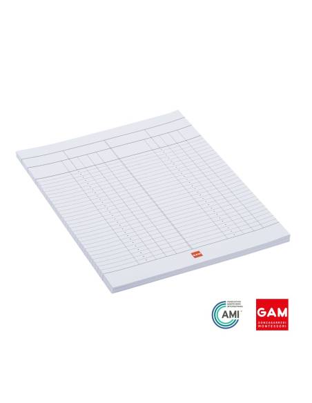500 feuilles pour petit boulier - GAM Montessori - 1MM131
