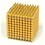 Cube de 1 000 perles dorées