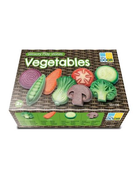 Légumes sensoriel en pierre - Yellow Doord - YD1135 pour jeu libre, imitation et langage.