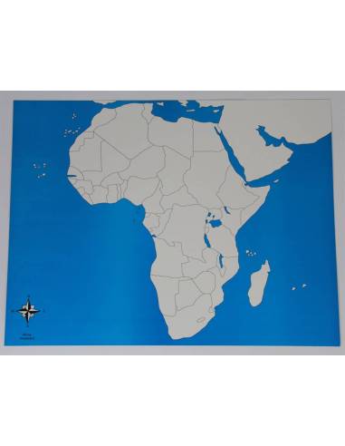 Carte de contrôle de l’Afrique Montessori pour puzzle de géographie