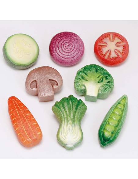 Légumes sensoriel en pierre - Yellow Doord - YD1135 pour jeu libre, imitation et langage.
