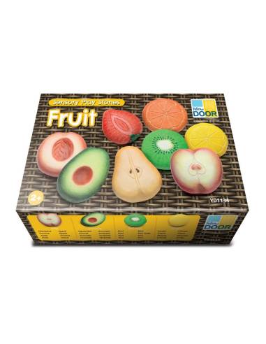 Fruits sensoriels en pierre - yellow door - YD1134 pour jeu libre, imitation et langage.