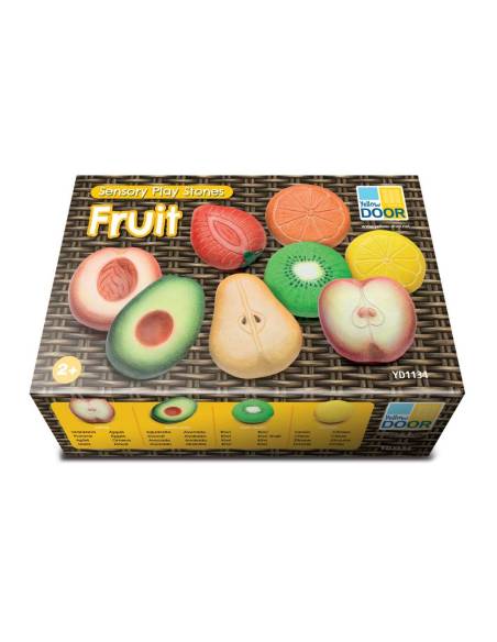 Fruits sensoriels en pierre - yellow door - YD1134 pour jeu libre, imitation et langage.