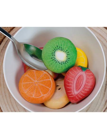 Fruits sensoriels en pierre - yellow door - YD1134 pour jeu libre, imitation et langage.