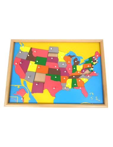 Puzzle des États-Unis Montessori – découverte des états et géographie dès 4 ans