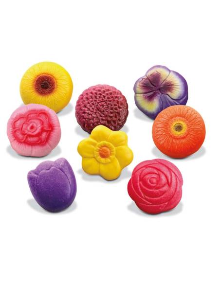 Pierres sensorielles en pierre – Les Fleurs - Yellow Door - YD1189  - pour pate à modeler, pour observation, tri et jeu libre.