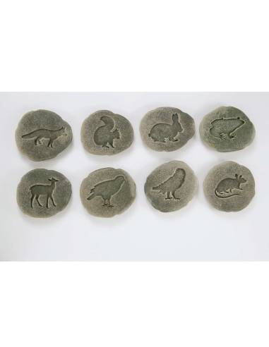 Galets tactiles pour identifier les animaux forestiers - Empruntes animaux de la forêt - Yellow Door - YD1072