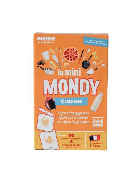 Mini-Mondy : Cuisine et Aliments - Observe Edition -Imagier Montessori dédié au vocabulaire de la cuisine.