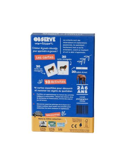 Mini-Mondy Animaux – Observe Éditions – Coffret vocabulaire pour découvrir les animaux dès 2 ans.