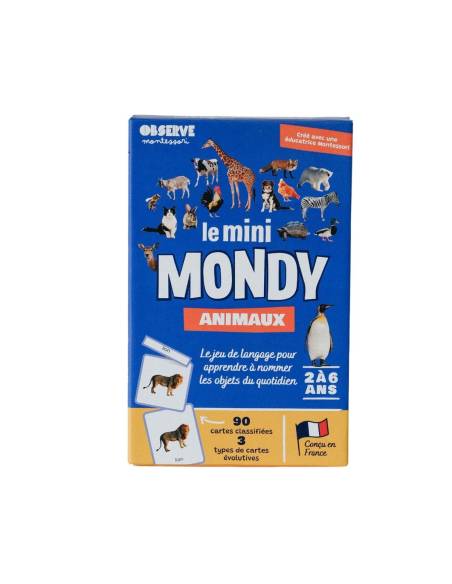 Mini-Mondy Animaux – Observe Éditions – Coffret vocabulaire pour découvrir les animaux dès 2 ans.